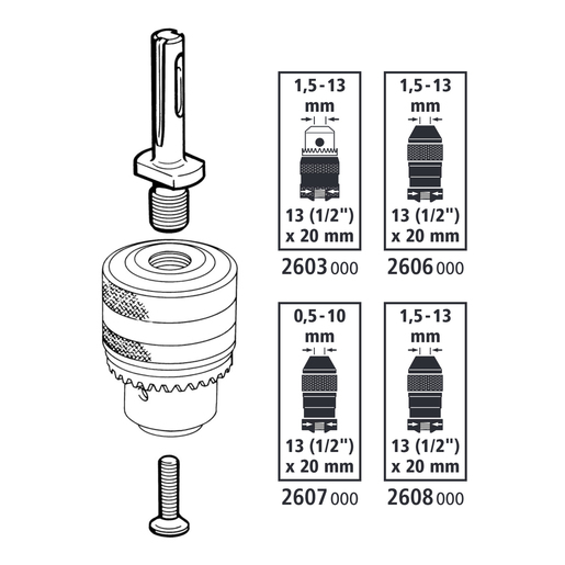 Drill Chuck Adapter, SDS Plus Shank