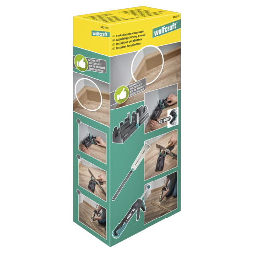 Wolfcraft Gereedschapsset | Voor het aanbrengen van wandplinten | 1 set - 6977000 Wolfcraft Gereedschapsset | Voor het aanbrengen van wandplinten | 1 set - 6977000