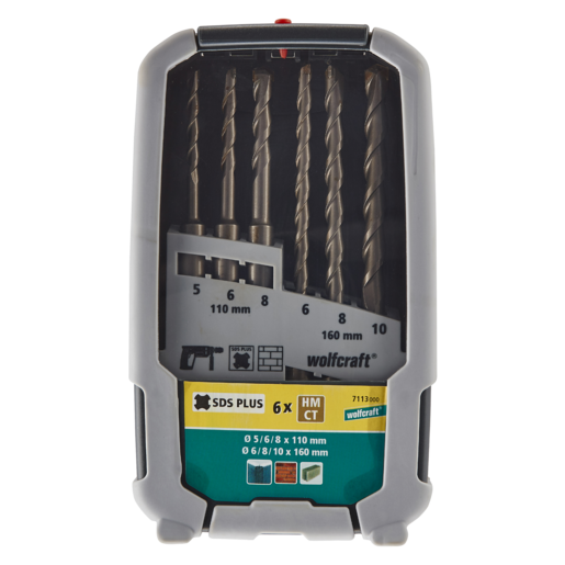 Concrete Drill Bit Set, Tungsten Carbide Tipped, SDS-plus