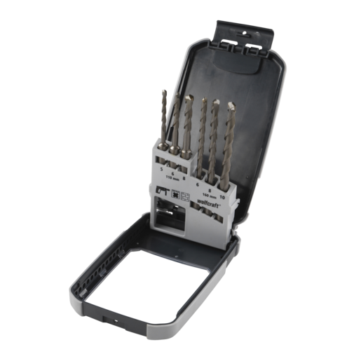 Concrete Drill Bit Set, Tungsten Carbide Tipped, SDS-plus