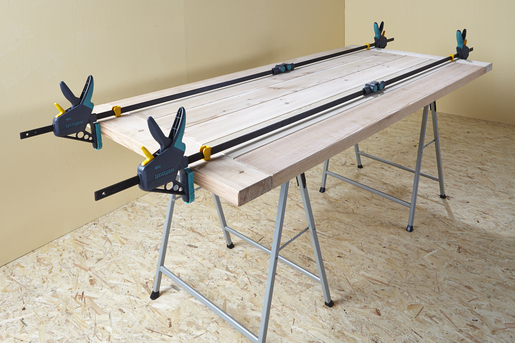 STROXX® 2x Einhandzwinge |Spannweite: 450mm| Klemmkraft je Zwinge: 159 Kg | Ausladung STROXX® 2x Einhandzwinge |Spannweite: 450mm| Klemmkraft je Zwinge: 159 Kg | Ausladung